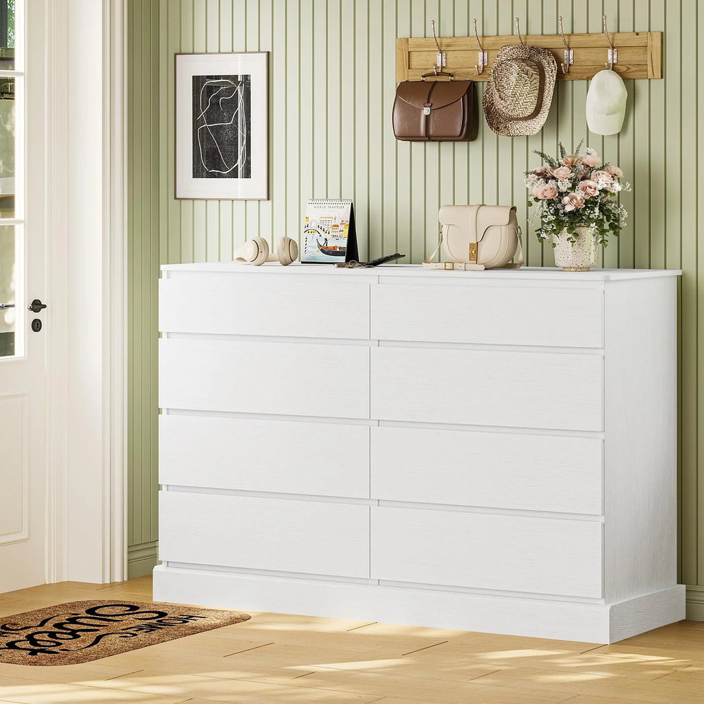Black 6 Drawer Double Dresser E2021