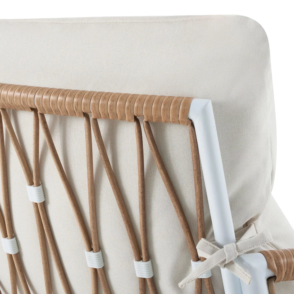 2-Pack White Outdoor Wicker Lounge Chair W52601