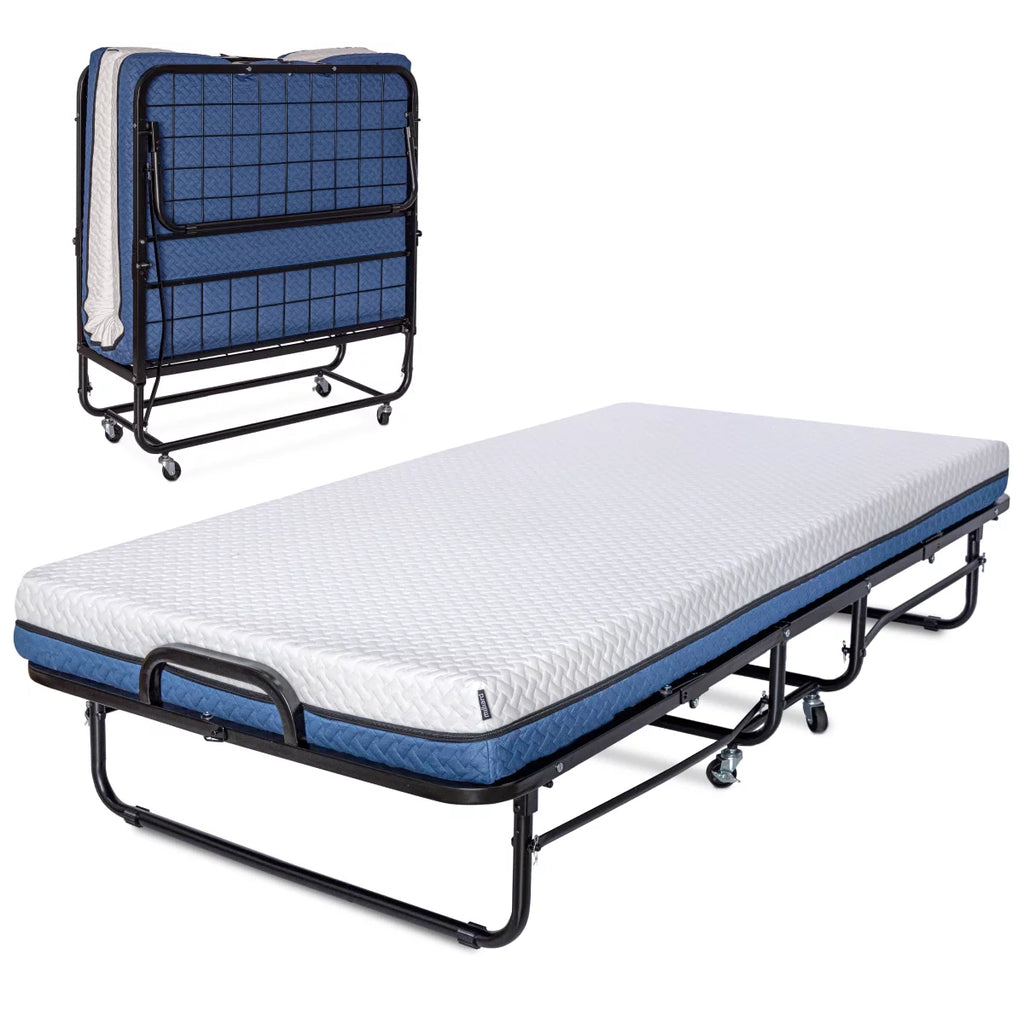 Folding Bed with Memory Foam Mattress Twin Size N33709