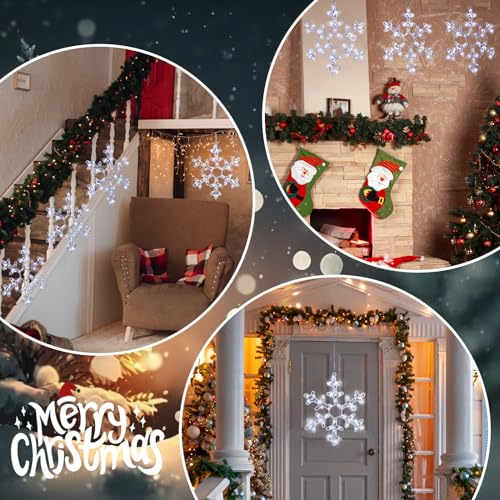 Battery Powered Snowflake Shaped LED Window Lights L2764