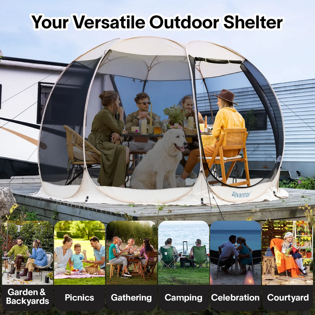 Beige 10'X 10' Pop Up Canopy Tent S891
