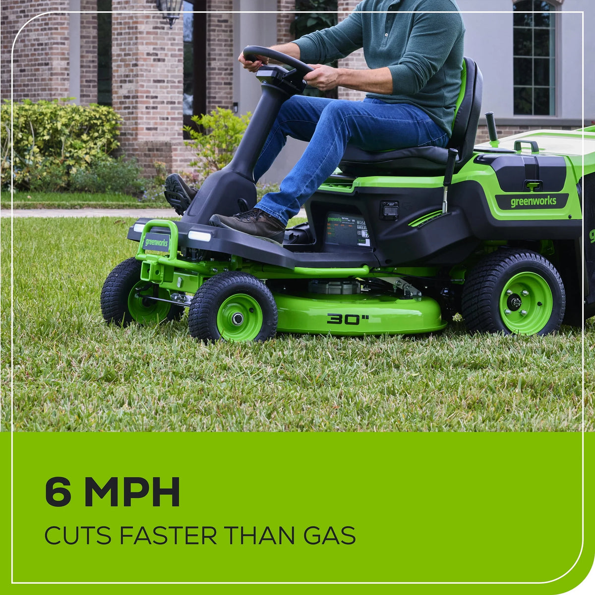 60V 30” Riding Lawn Tractor with Batteries & Charger G566744