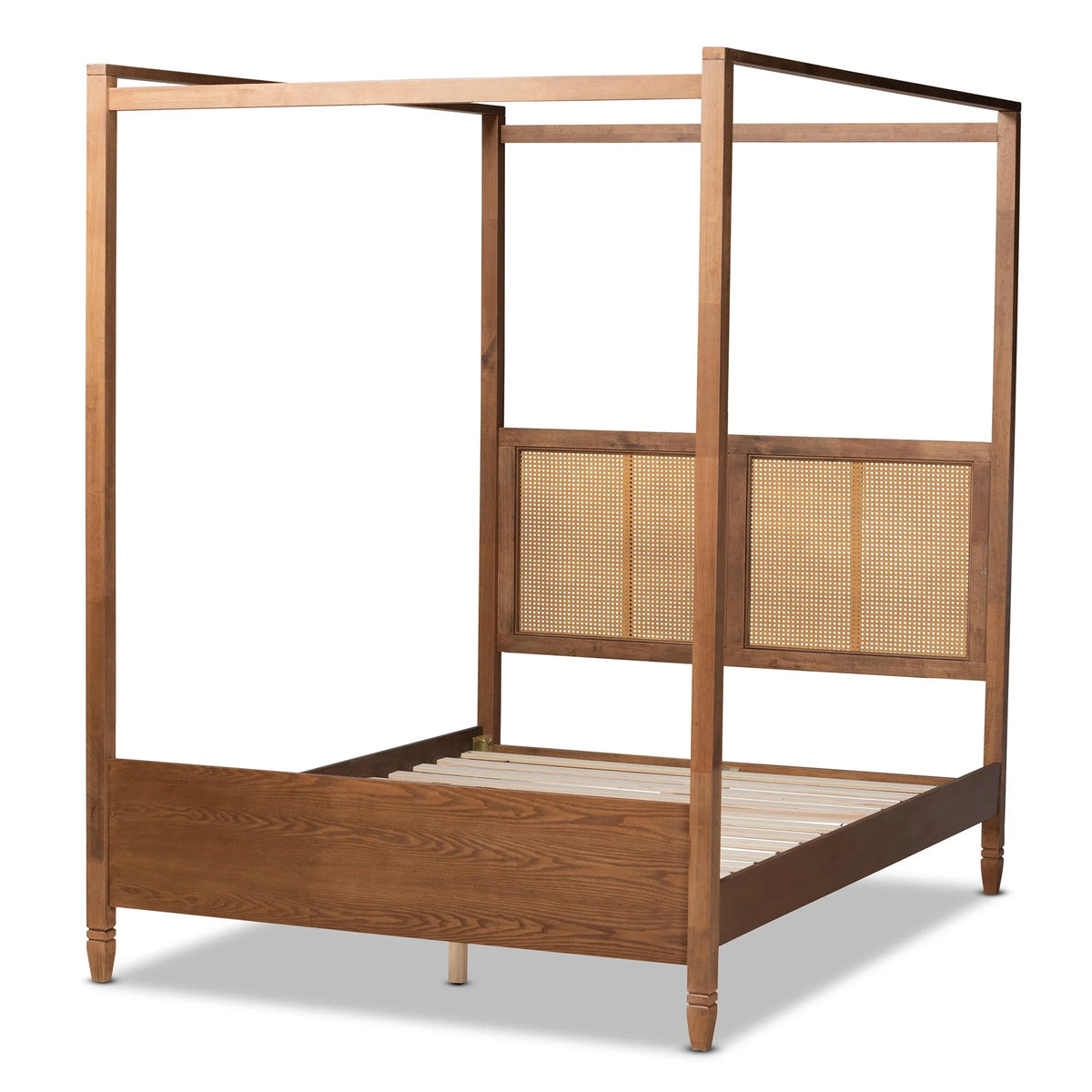 King Synthetic Rattan Canopy Bed G1397