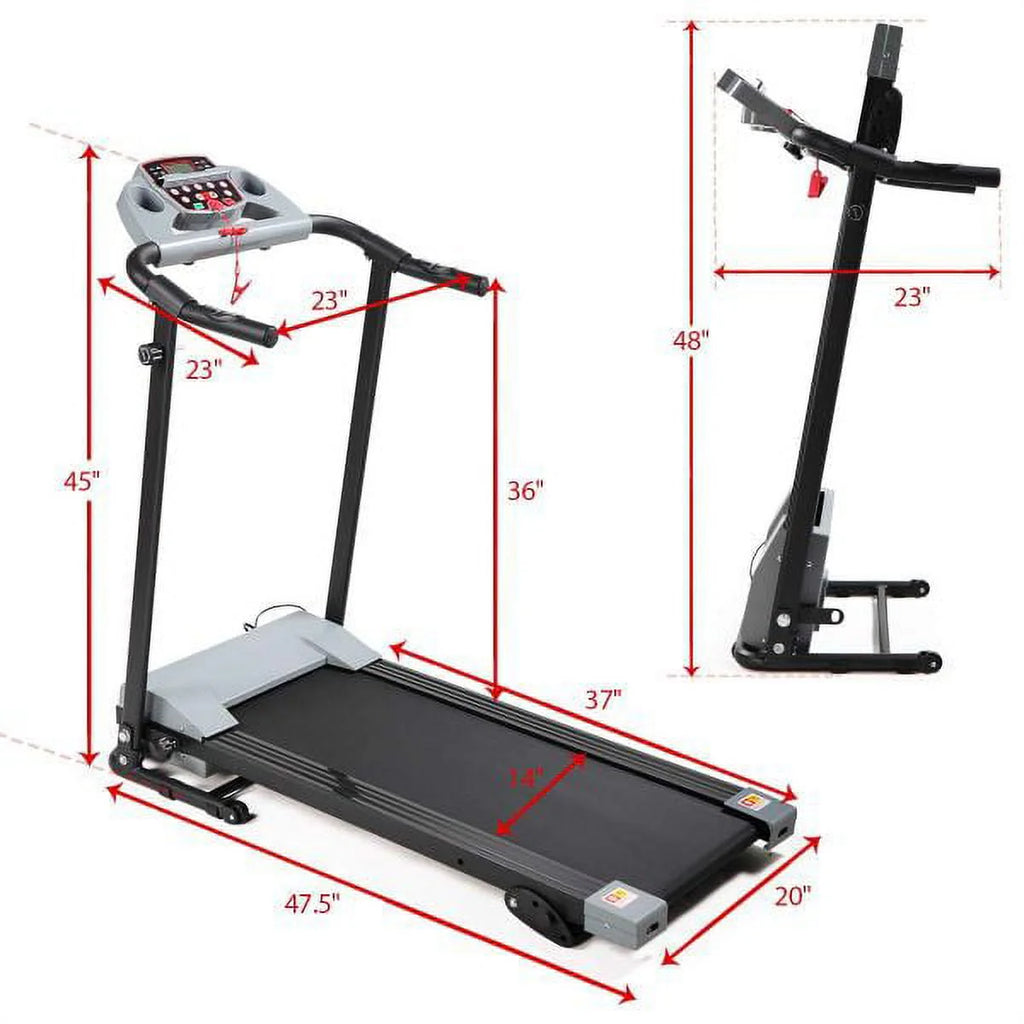 Foldable Electric Treadmill with LCD Monitor E3959