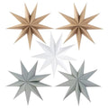 Beige Brown Paper Star 12 Inch Hanging Star Lanterns Y20359