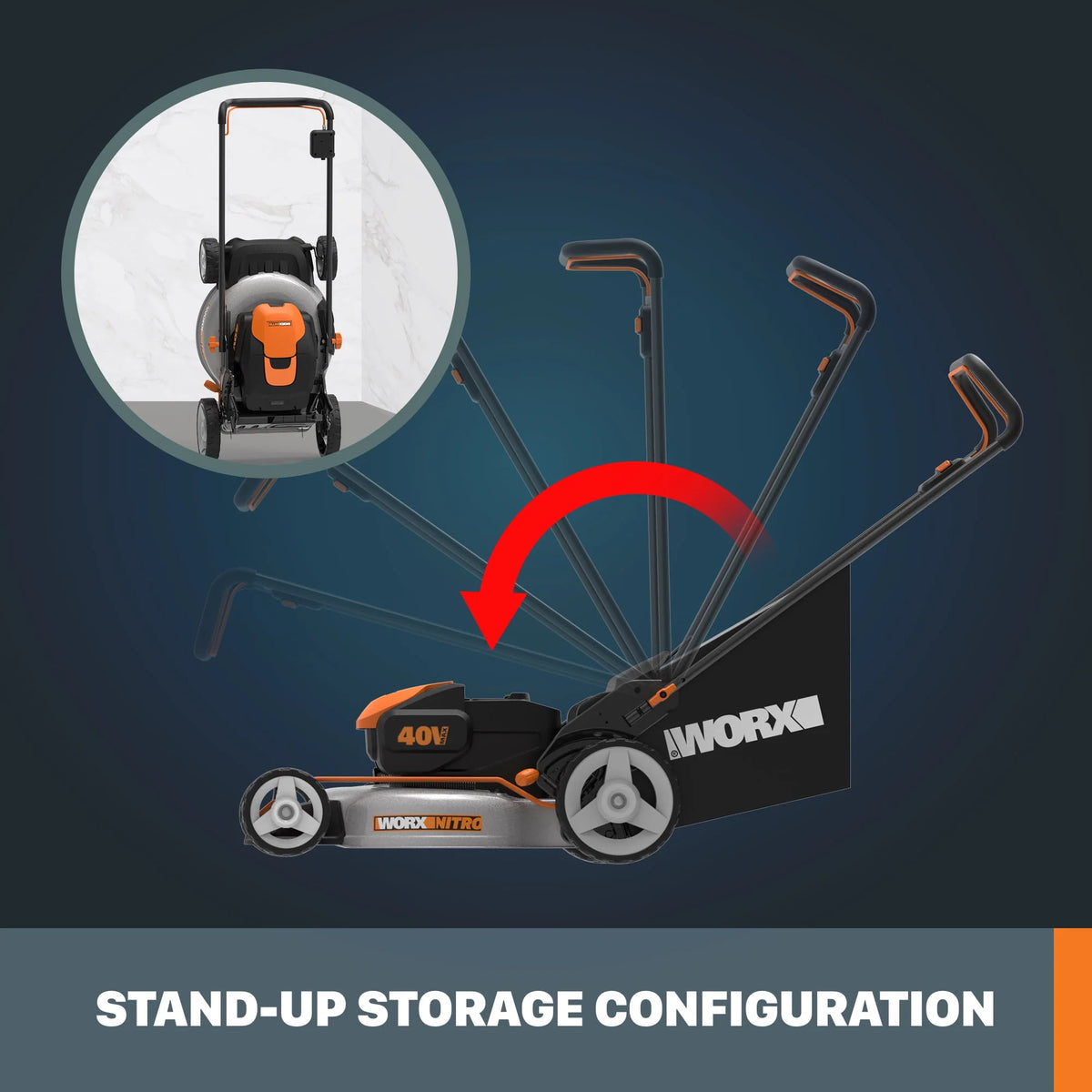 40V Cordless Push Lawn Mower with Battery and Charger T18399