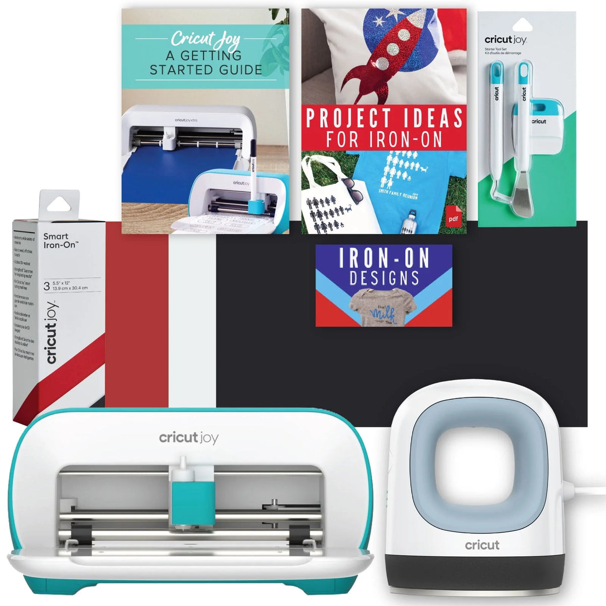 Cricut Joy Smart Machine with Vinyl Decal Sampler & Tools Starter Bundle O22191