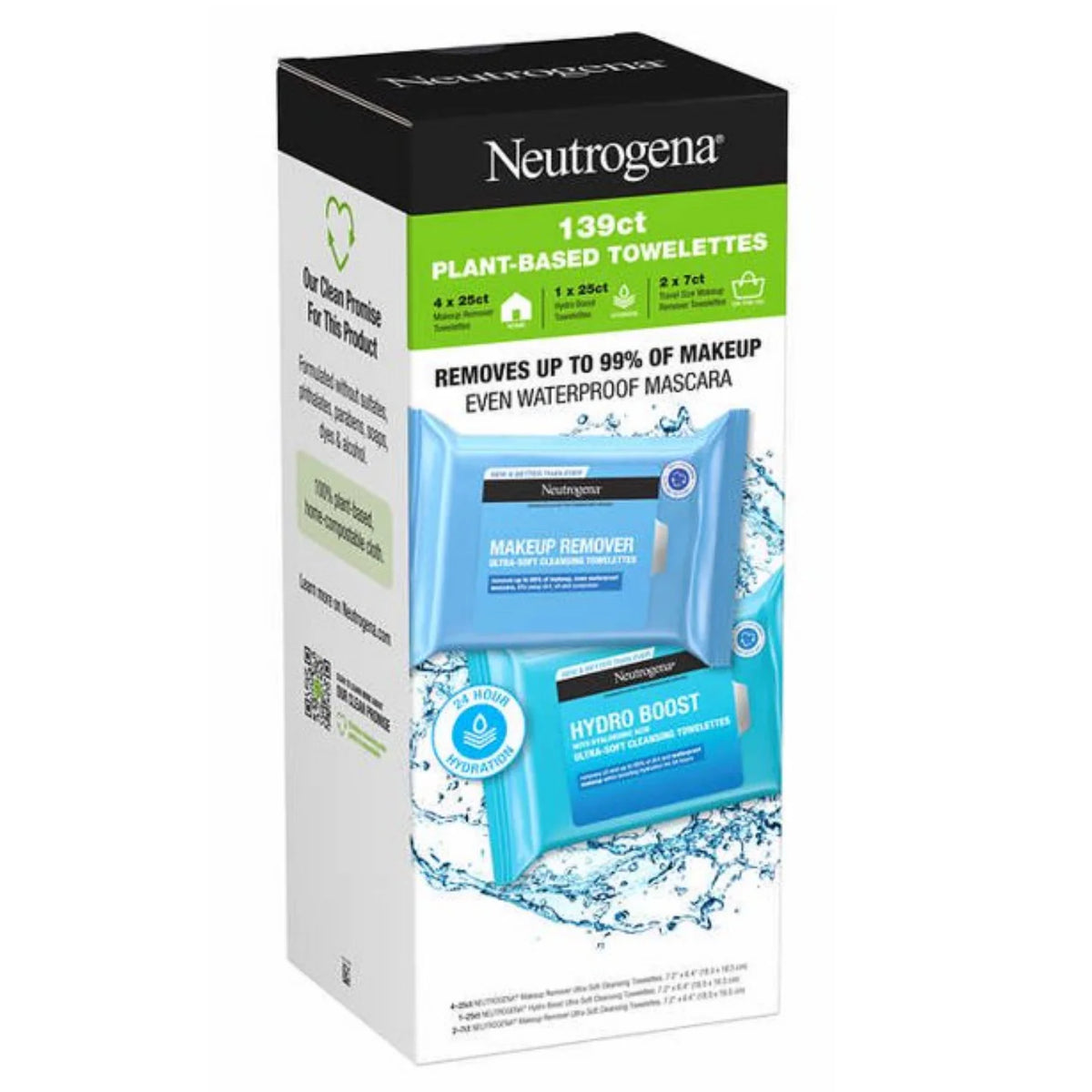 Facial Cleansing Wipes with Hyaluronic Acid, 139 Count R4970