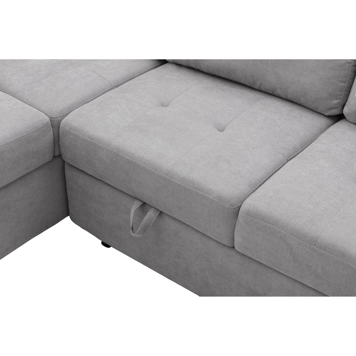 L-Shape Sleeper Sectional Sofa with Storage Ottoman M428323