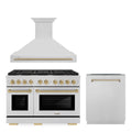 48 In. Gas Range, Range Hood and Dishwasher in Stainless Steel O390950