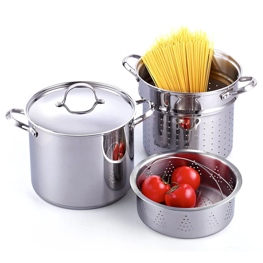 12 Quart Stainless Steel Pasta Pot with Strainer Insert H2844
