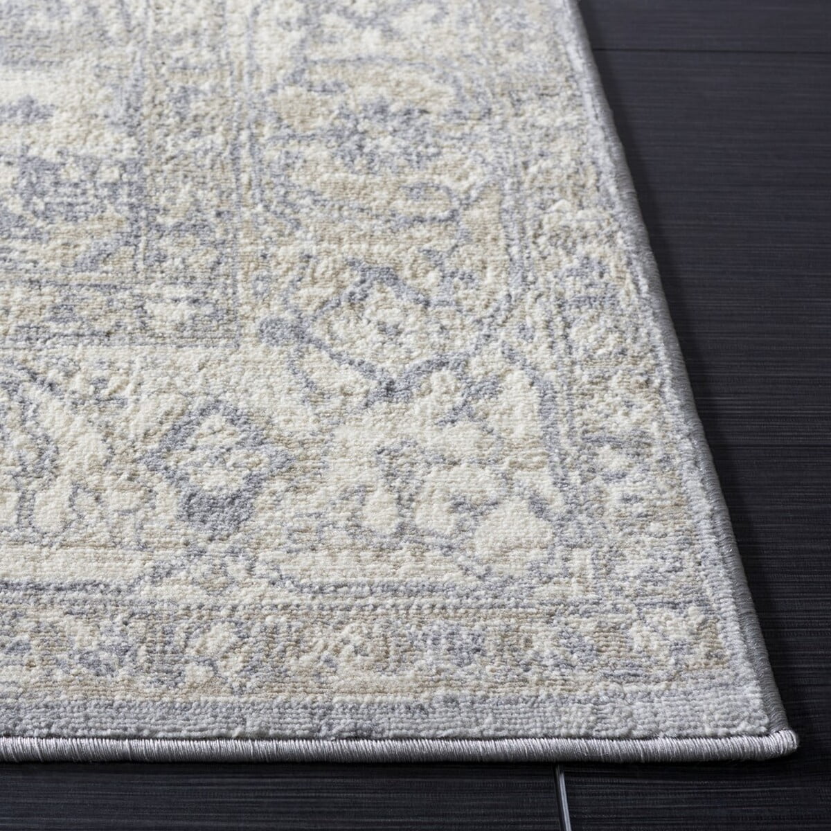 Grey Beige Traditional Area Rug 6' x 9' L10448