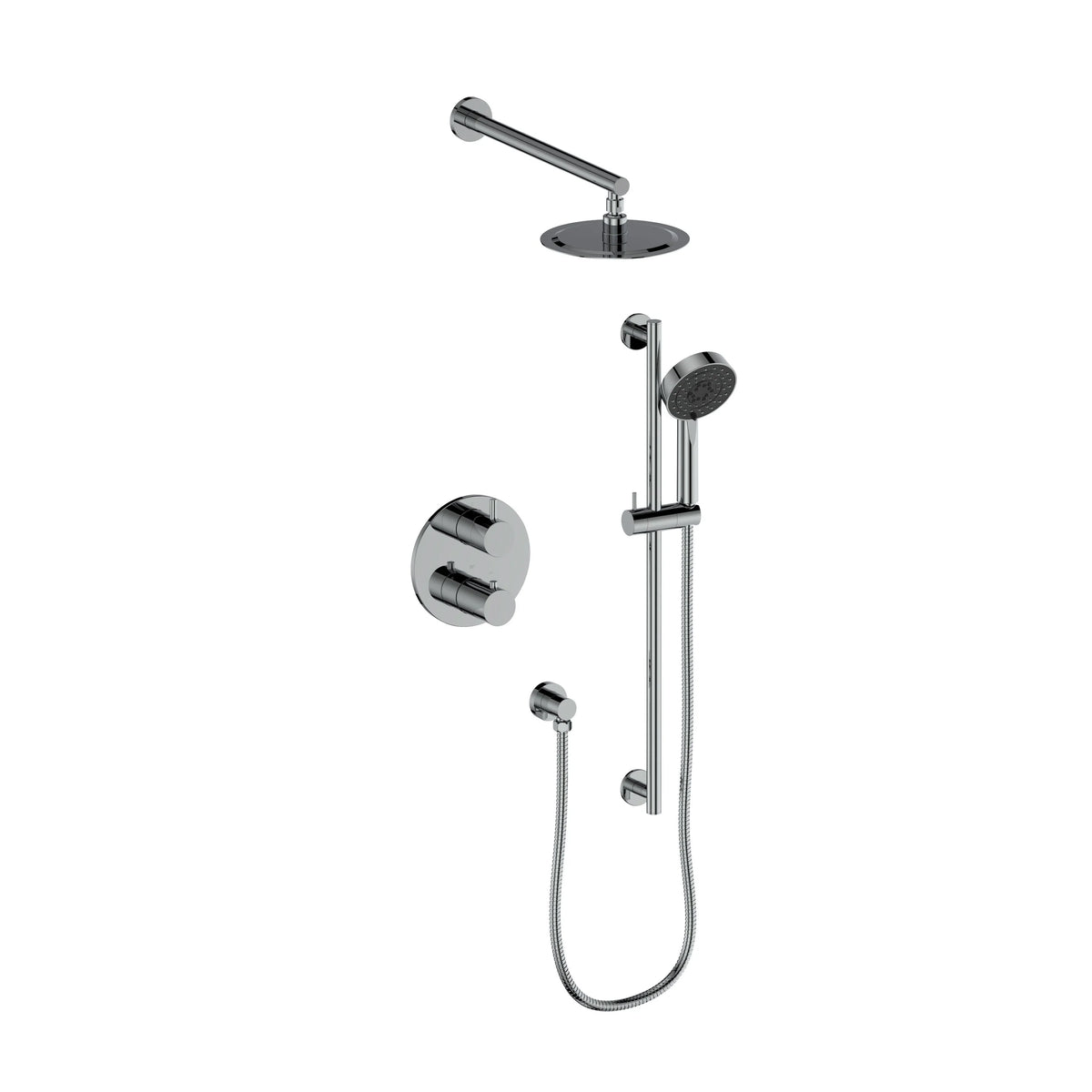 Chrome Thermostatic Shower System C389740