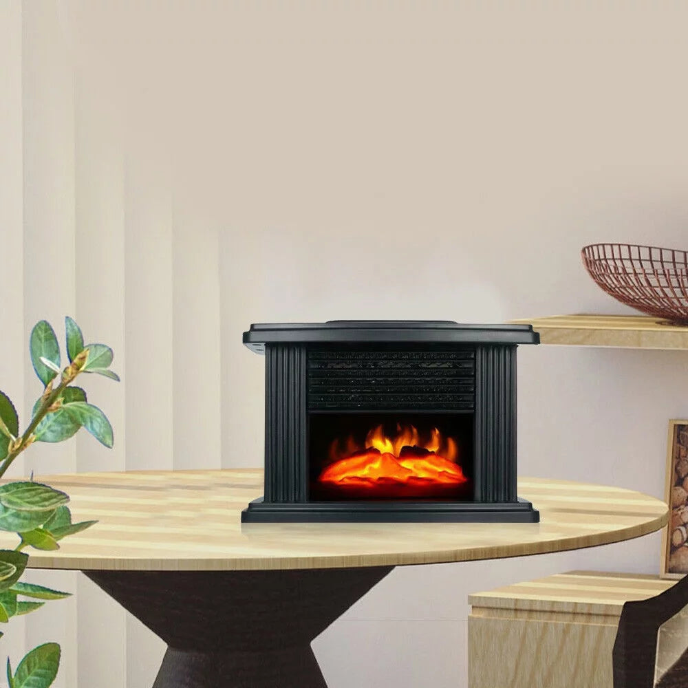 Portable Electric Fireplace Heater Adjustable 3D Flame R649483