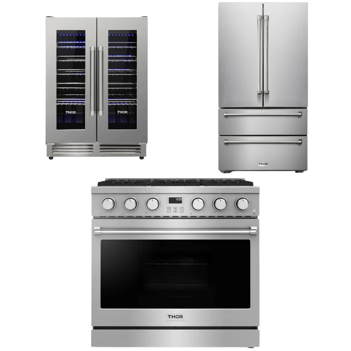 36 Gas Range, Refrigerator and Wine Cooler R81519