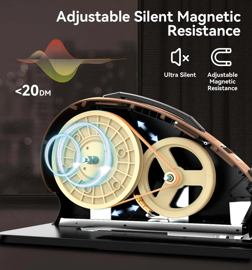 Under Desk Elliptical Machine with Adjustable Resistance T3130