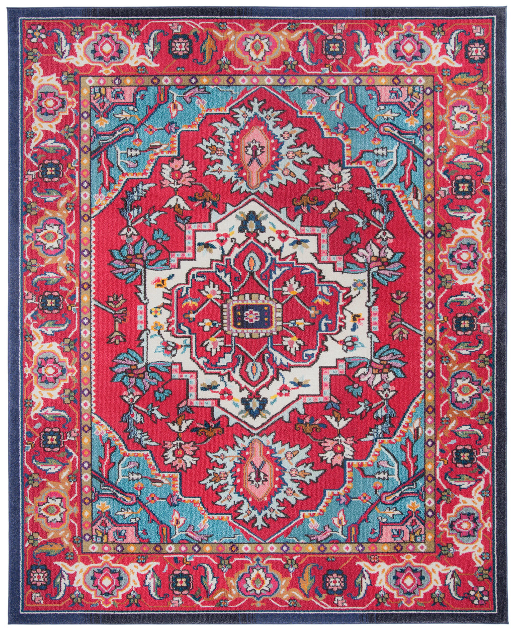 Red Turquoise 10' x 14' Area Rug Z94218