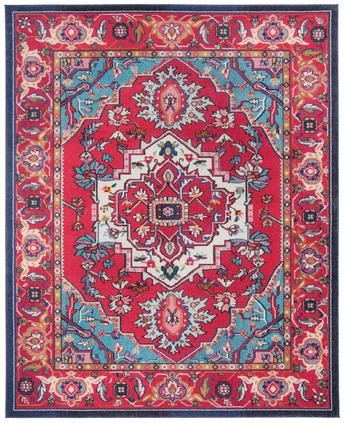 Red Turquoise 10' x 14' Area Rug Z94218