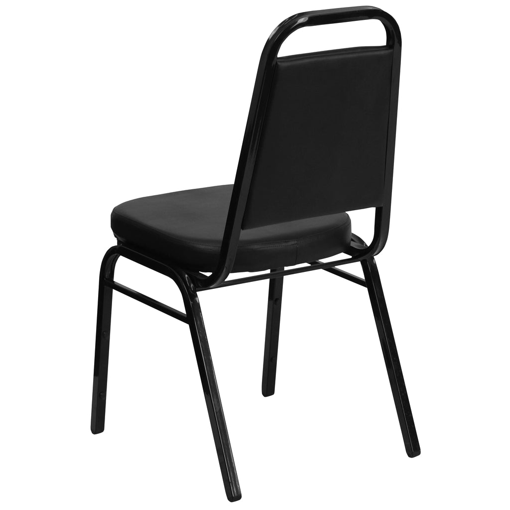 4 Pack Black Vinyl Stacking Banquet Chair M1652
