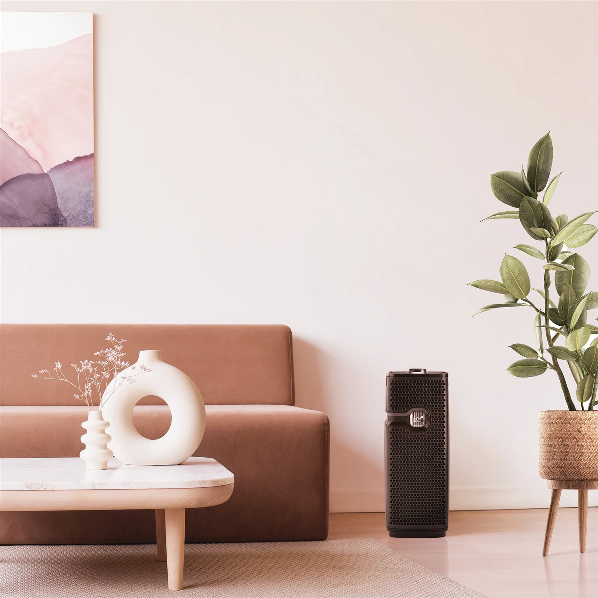 Black True HEPA Mini Tower Air Purifier B70196