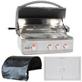 34 in. Propane Gas Grill 3 Piece Package M282