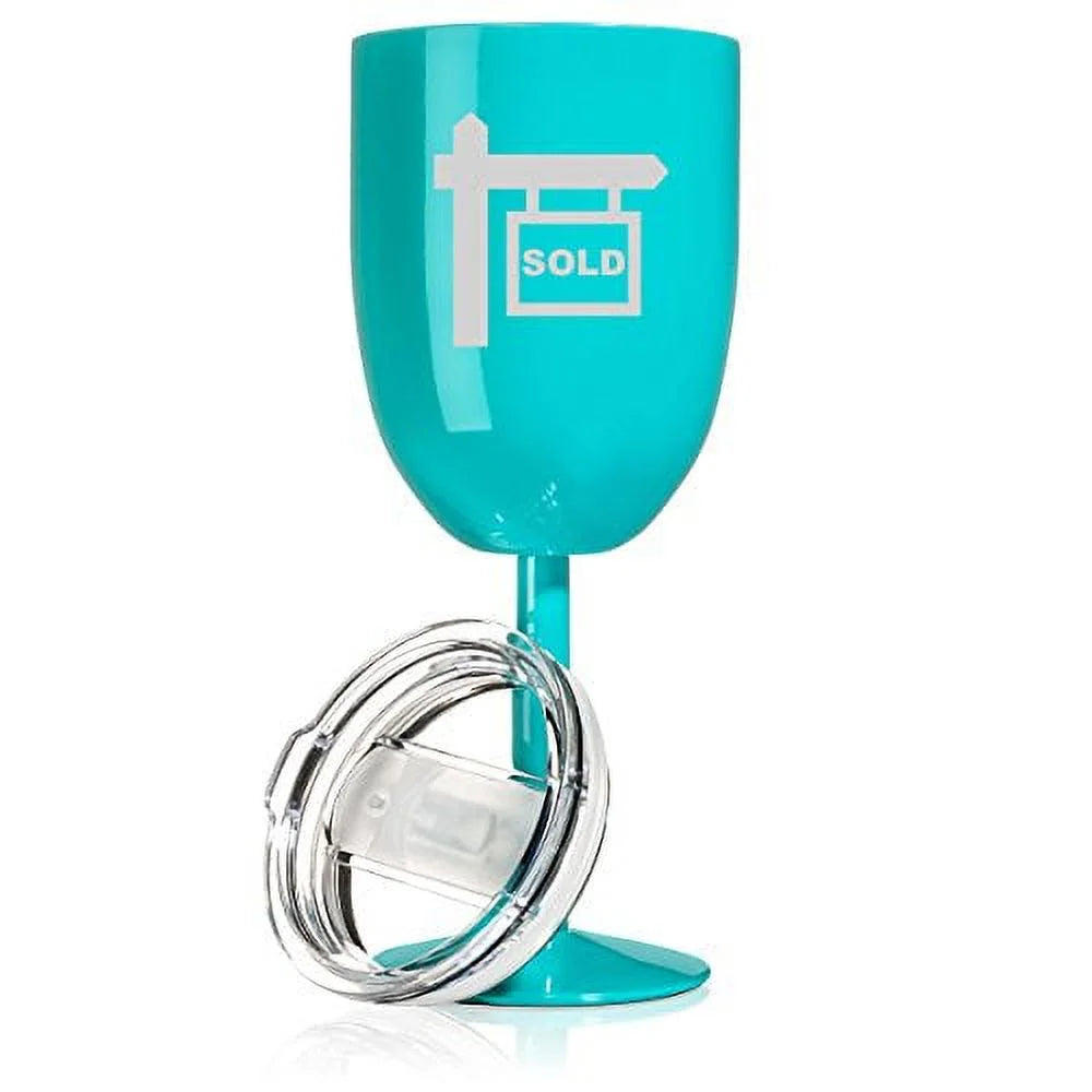 14 oz Double Wall Vacuum Insulated Stainless Steel Wine Tumbler with Lid T3061