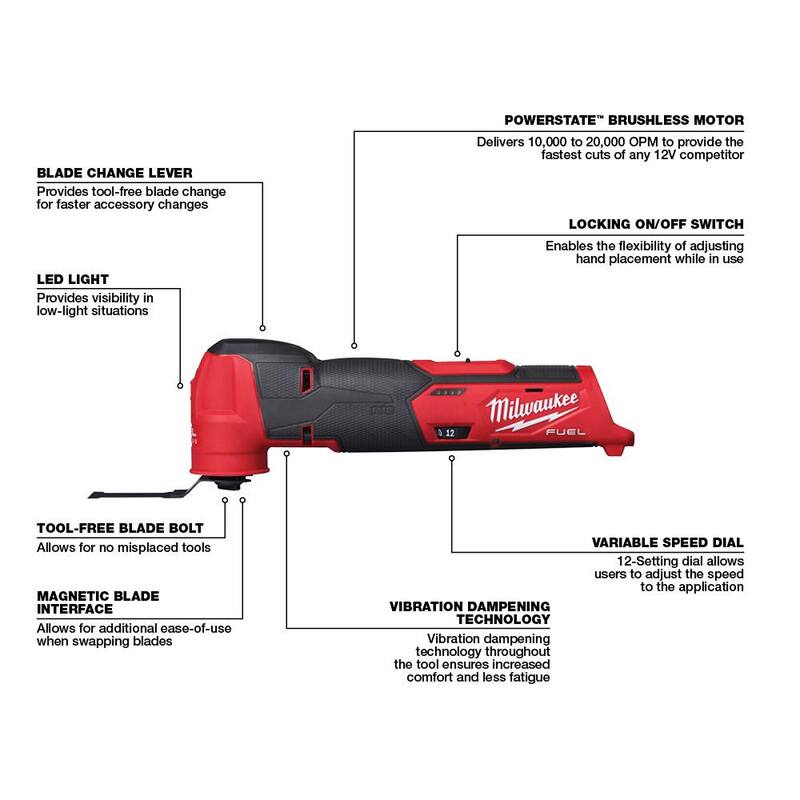 12-Volt Cordless Oscillating Multi-Tool with Two 3.0 Ah Batteries P14375