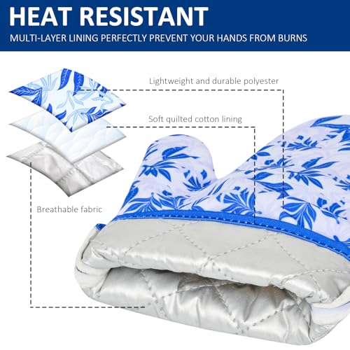 Christmas Oven Mitts Gloves Heat Resistant Silicone H365843