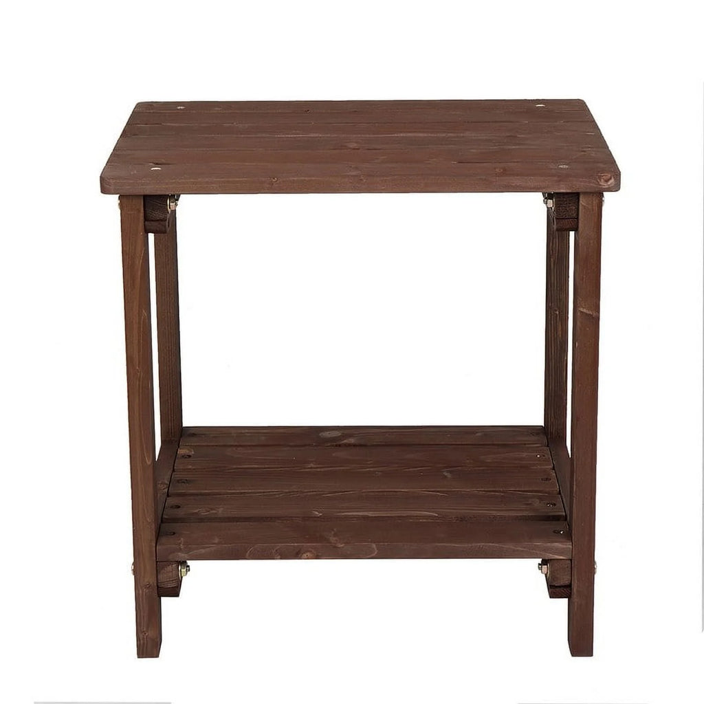 Light Brown Fir Wood Side Table 19" x 14" x 19" E233522