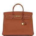 Gold Togo Leather Handbag Q4843