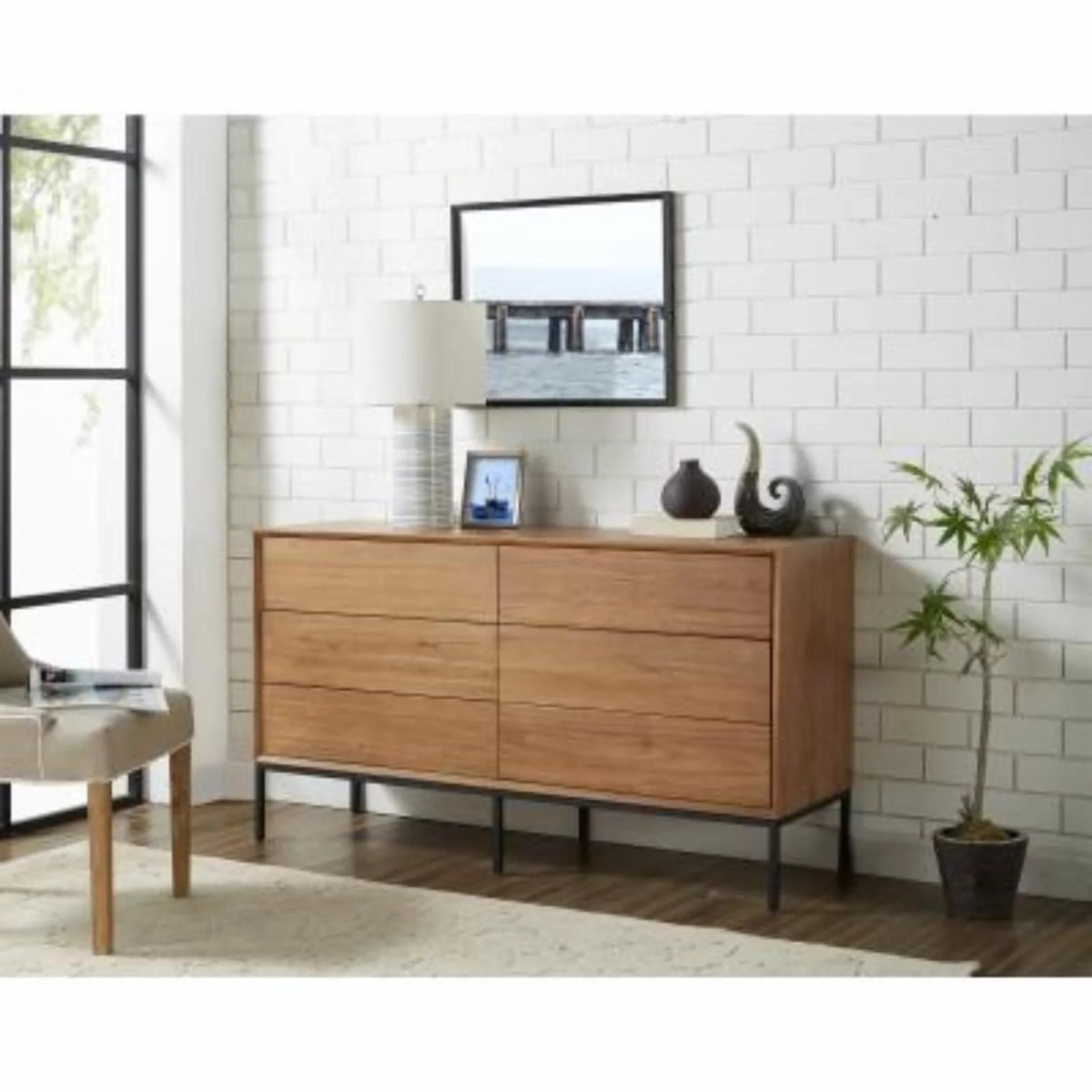 6 Drawer Double Dresser P817