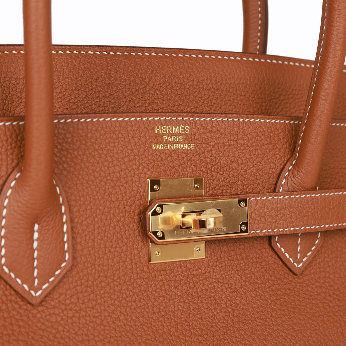 Gold Togo Leather Handbag Q4843