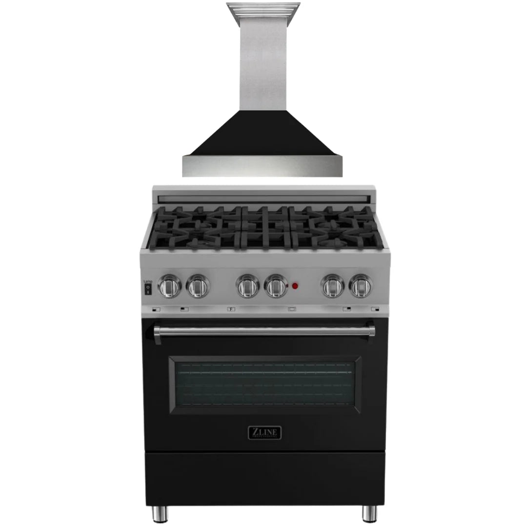 30 in. Dual Fuel Range and Range Hood Appliance Package Y582137