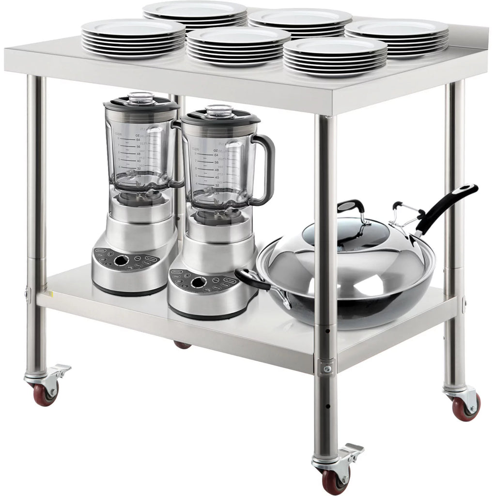Stainless Steel Work Table 24x15in with 4 Casters O1192