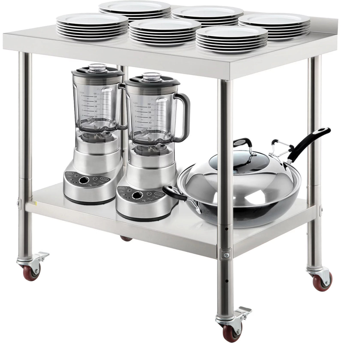 Stainless Steel Work Table 24x15in with 4 Casters O1192