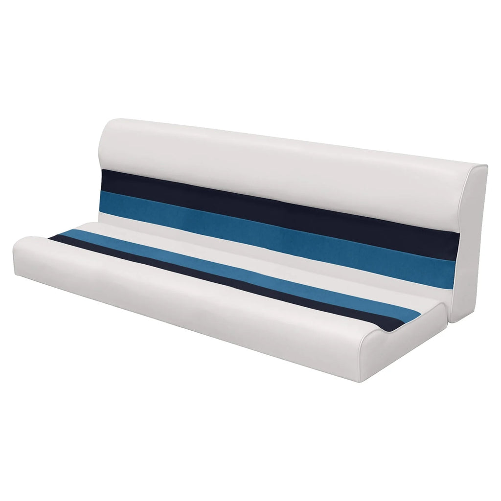 White Navy Blue Boat Bench Seat and Backrest Cushion Set E608329