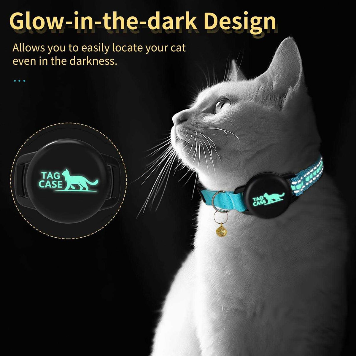 Reflective Cat Collar with Airtag Holder Q1624