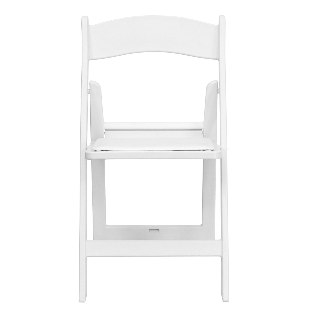 Set of 4 White Resin Folding Chairs U703591