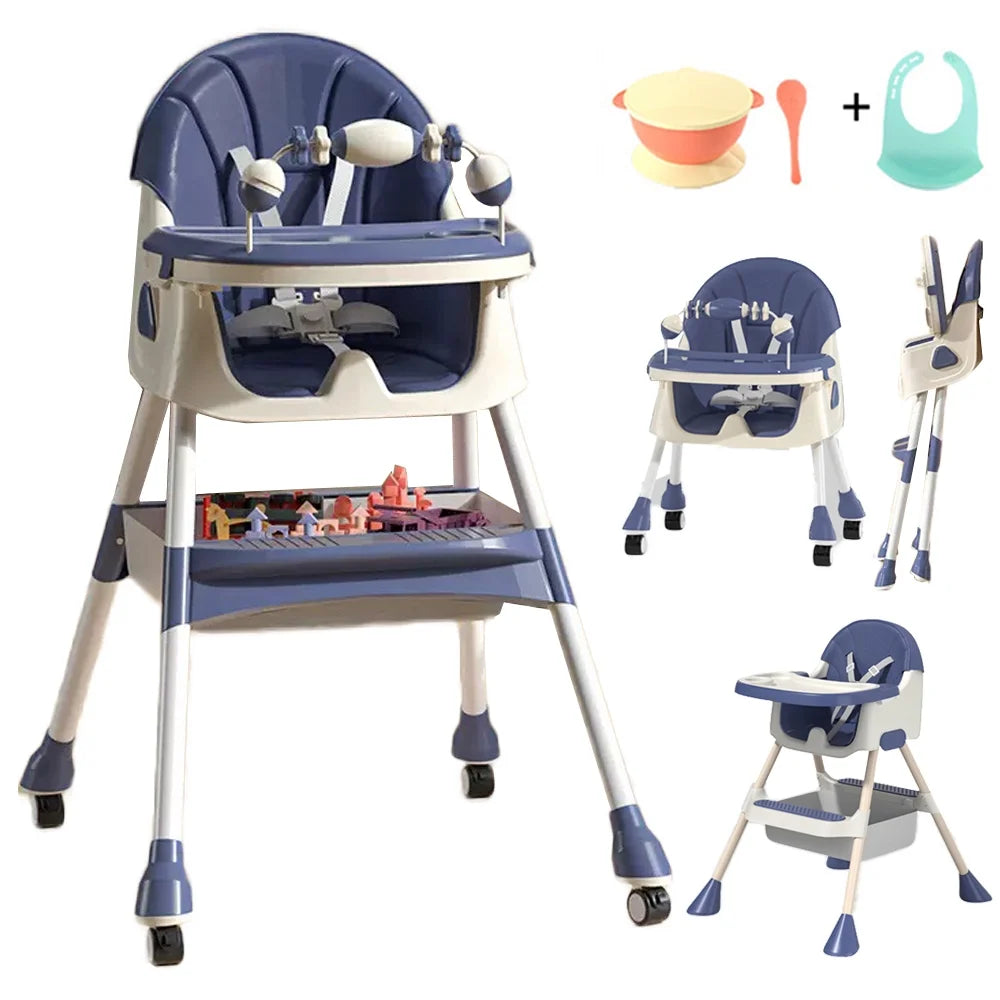 4-in-1 Baby High Chair Blue K213