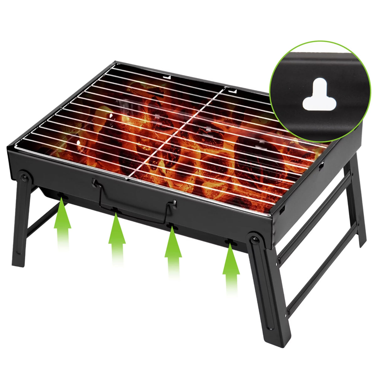 Charcoal Portable Folding BBQ Grill T78180