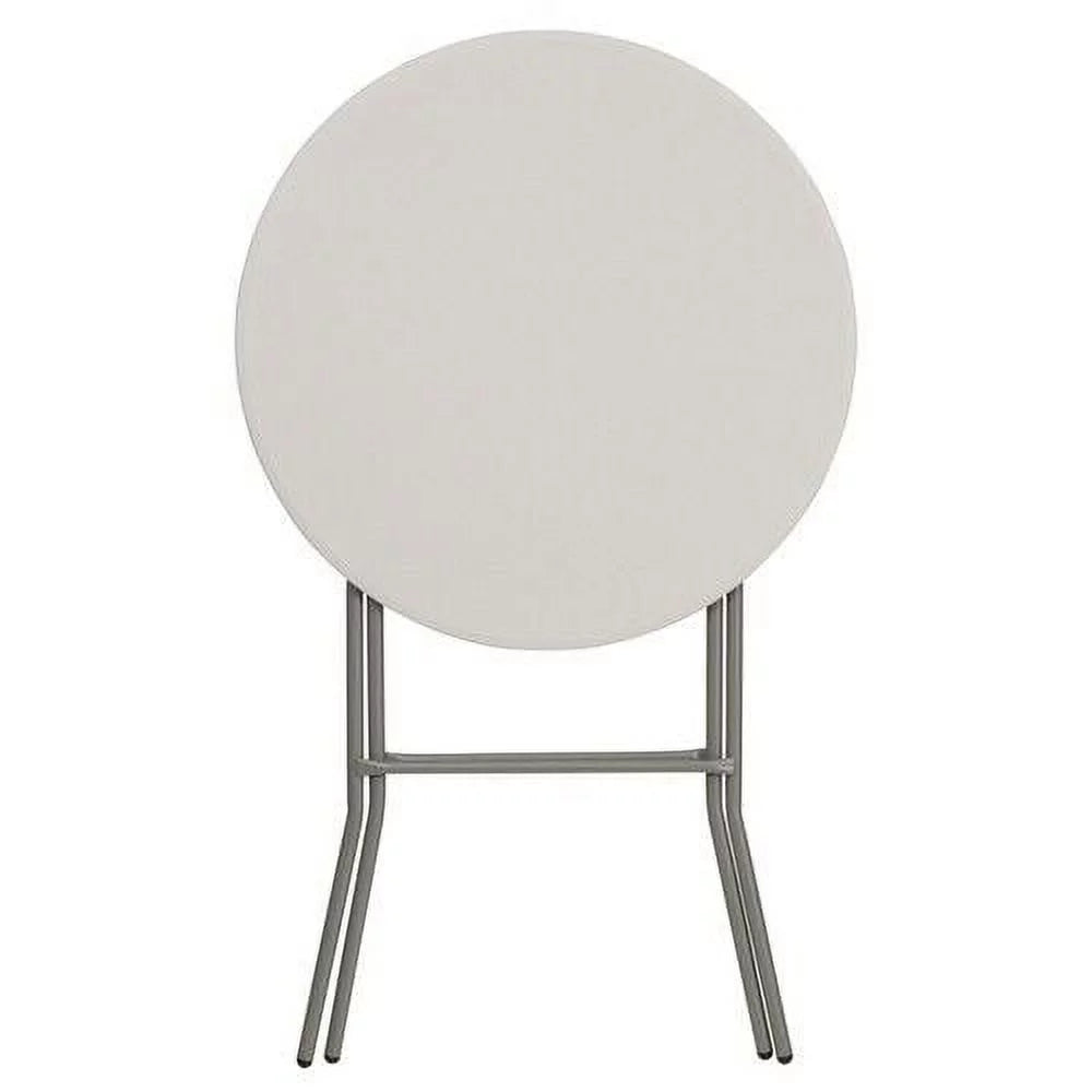 32'' Round Granite White Plastic Bar Height Folding Table U8881