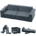 Gray 9-Pieces Kids Sofa Couch C506908