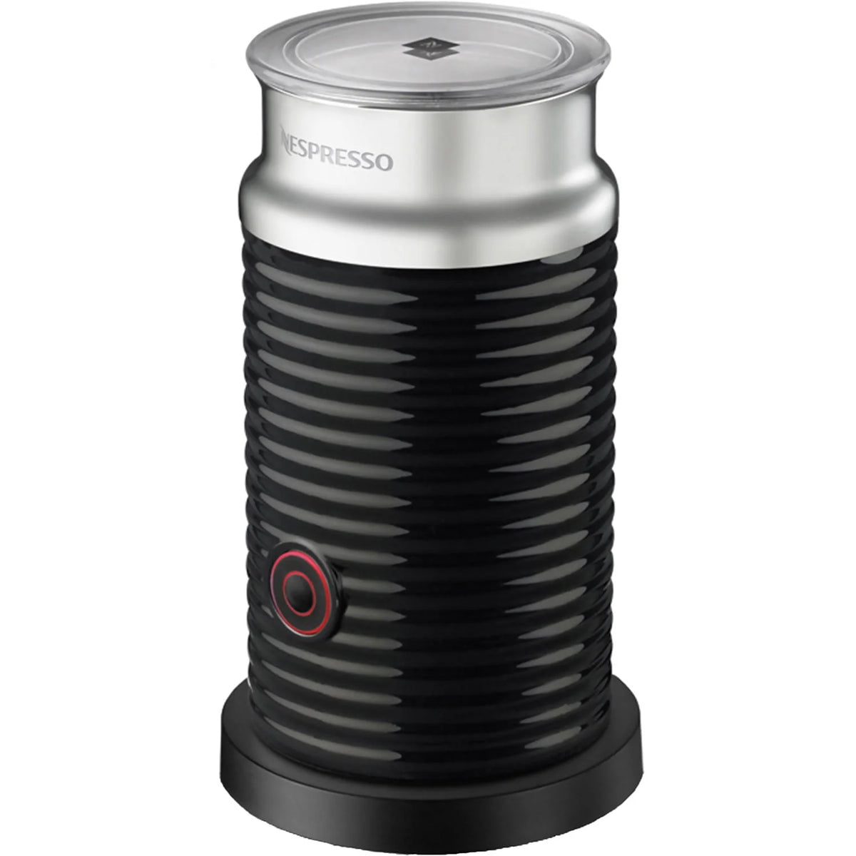 Chrome Coffee & Espresso Single-Serve Machine and Black Milk Frother E98453