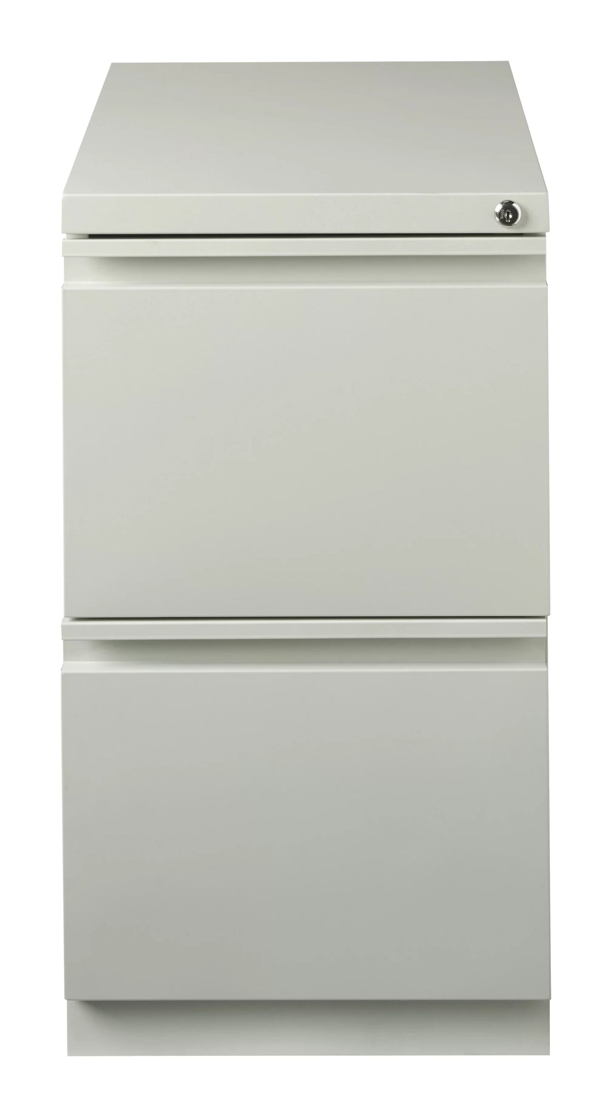 23" Deep 2 Drawer Letter Width Gray Mobile Pedestal File Cabinet T8182