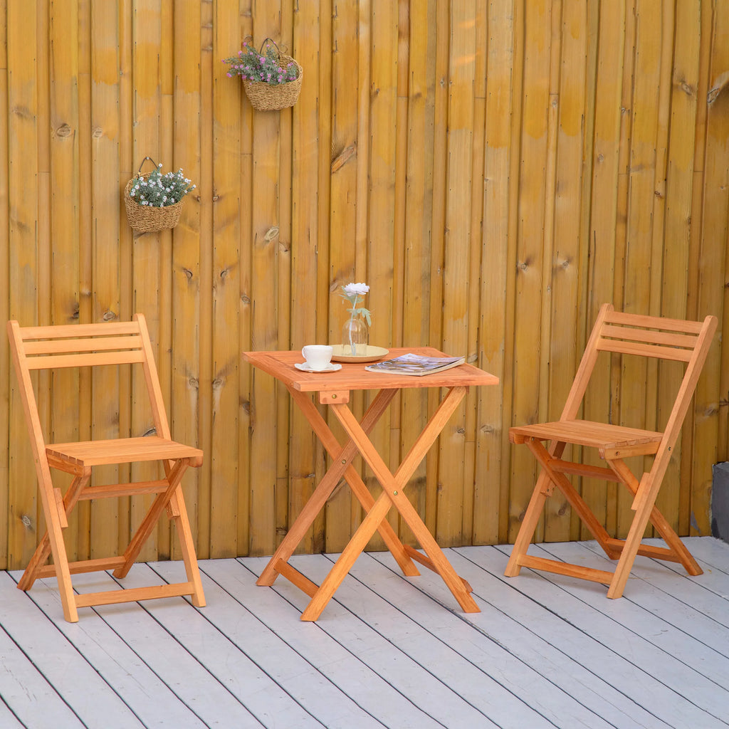 3 Piece Wooden Patio Bistro Set D6491