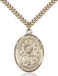 14kt Gold Filled Oval Pendant with 24" Chain N170