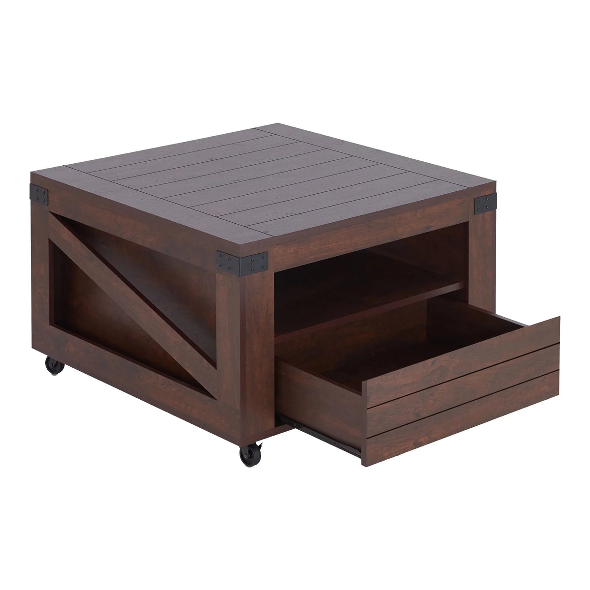 Walnut Coffee Table with Casters F89910