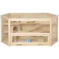 3 Tier Wooden Hamster Cage Small Animal House D119118