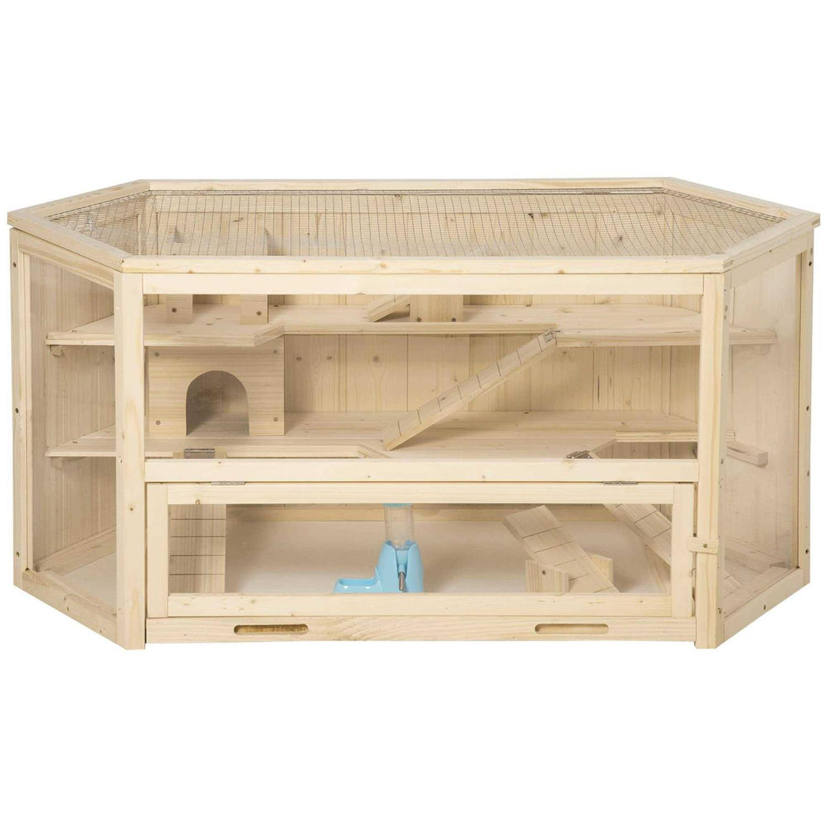 3 Tier Wooden Hamster Cage Small Animal House D119118
