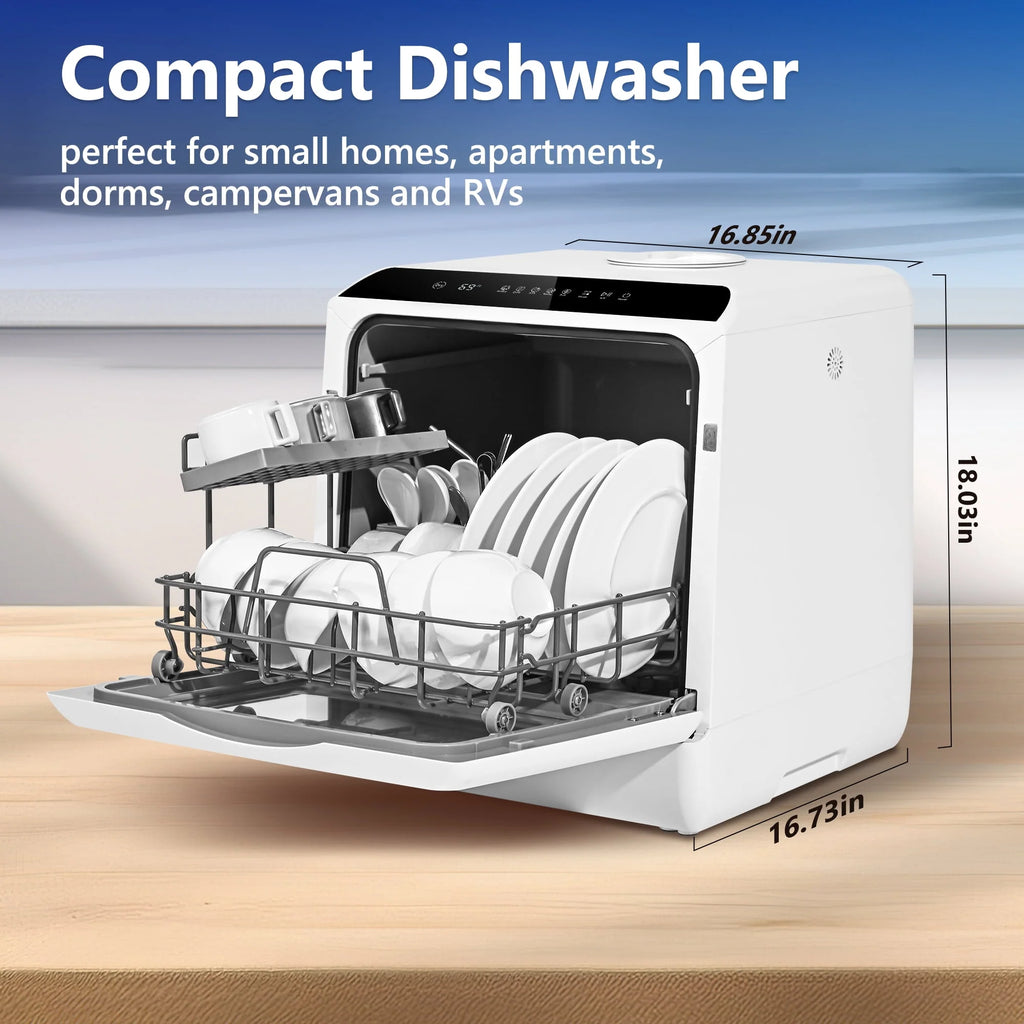 Portable Mini Countertop Dishwasher with 5-Liter Water Tank O265293